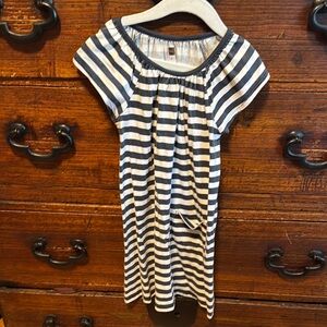 Tea Collection Striped Navy and White Dress